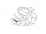 Front Lower Center Bumper Cover Spacer Panel 